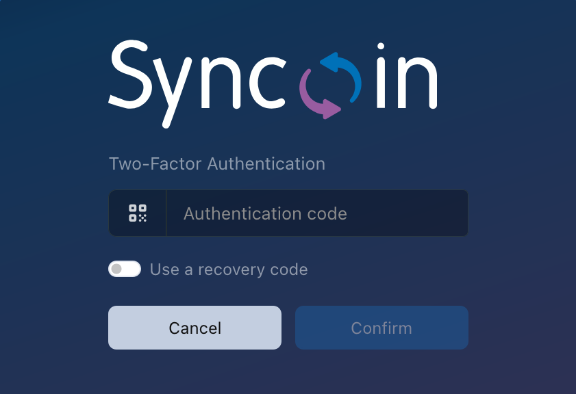 Sync-in Auth TwoFA
